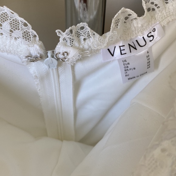 NWT VENUS LACE OFF THE SHOULDER BODYCON HIGH LOW DRESS - Picture 2 of 8